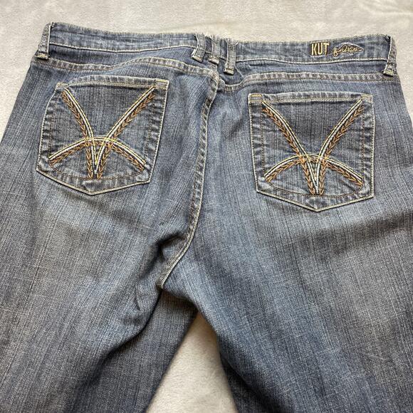 Kut From the Kloth Jeans Womens 14 Blue Distressed Bootcut Stretch KP011A3M03 - Picture 2 of 10